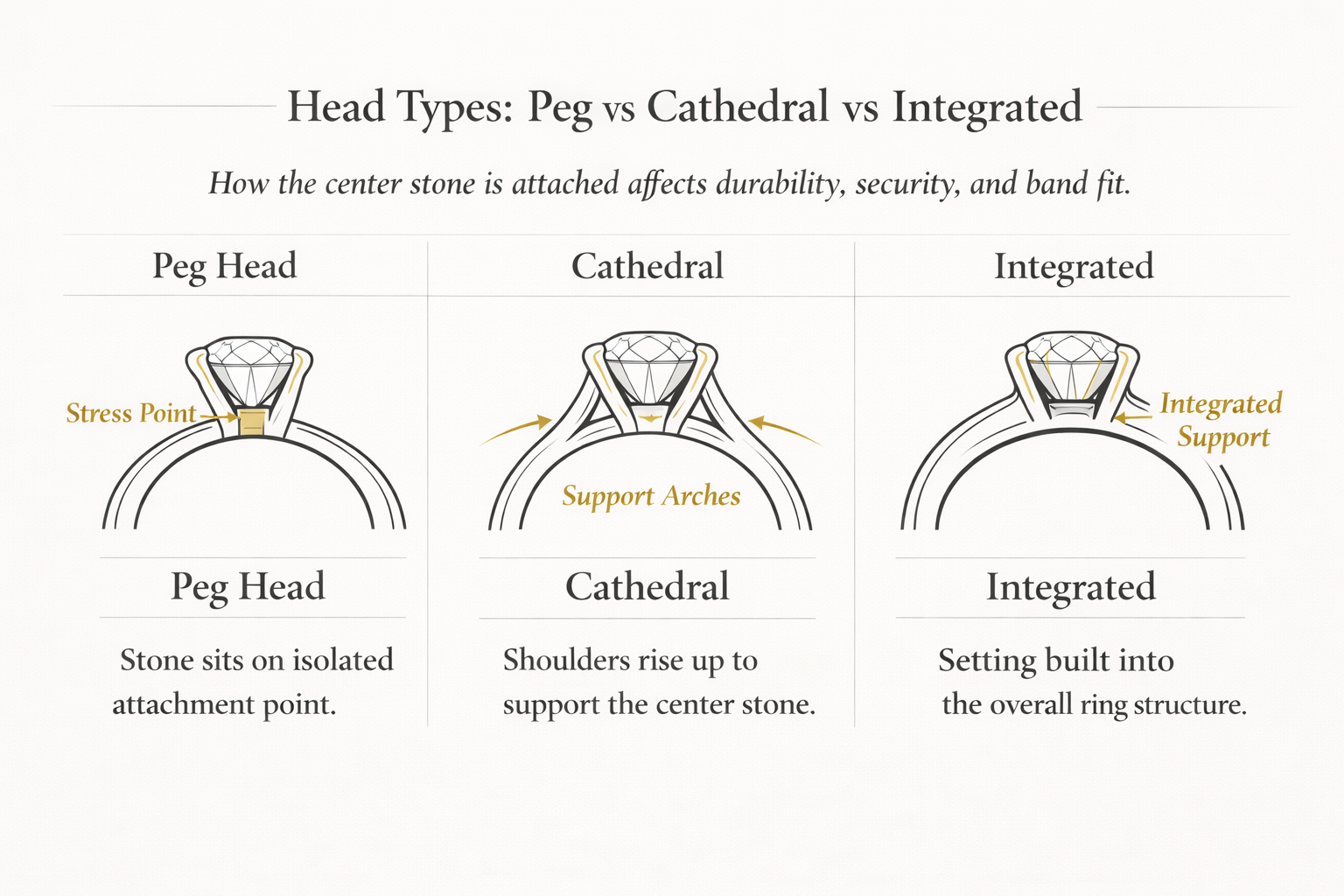 Setting height comparison showing low, medium, and high settings
